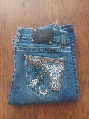 💙🐮🤍TRINITY RANCH MONTANA WEST BOOTCUT JEANS SIZE 5 INSEAM 33.5